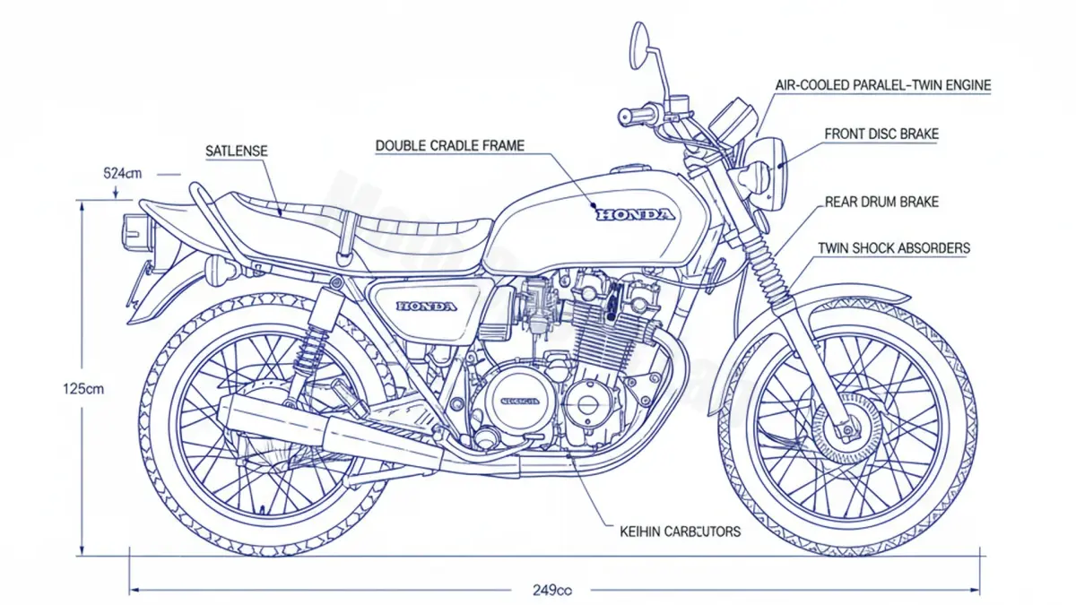 Honda CB 250 N/ND - CB250N Specs: Oil Capacity & Tire Pressure