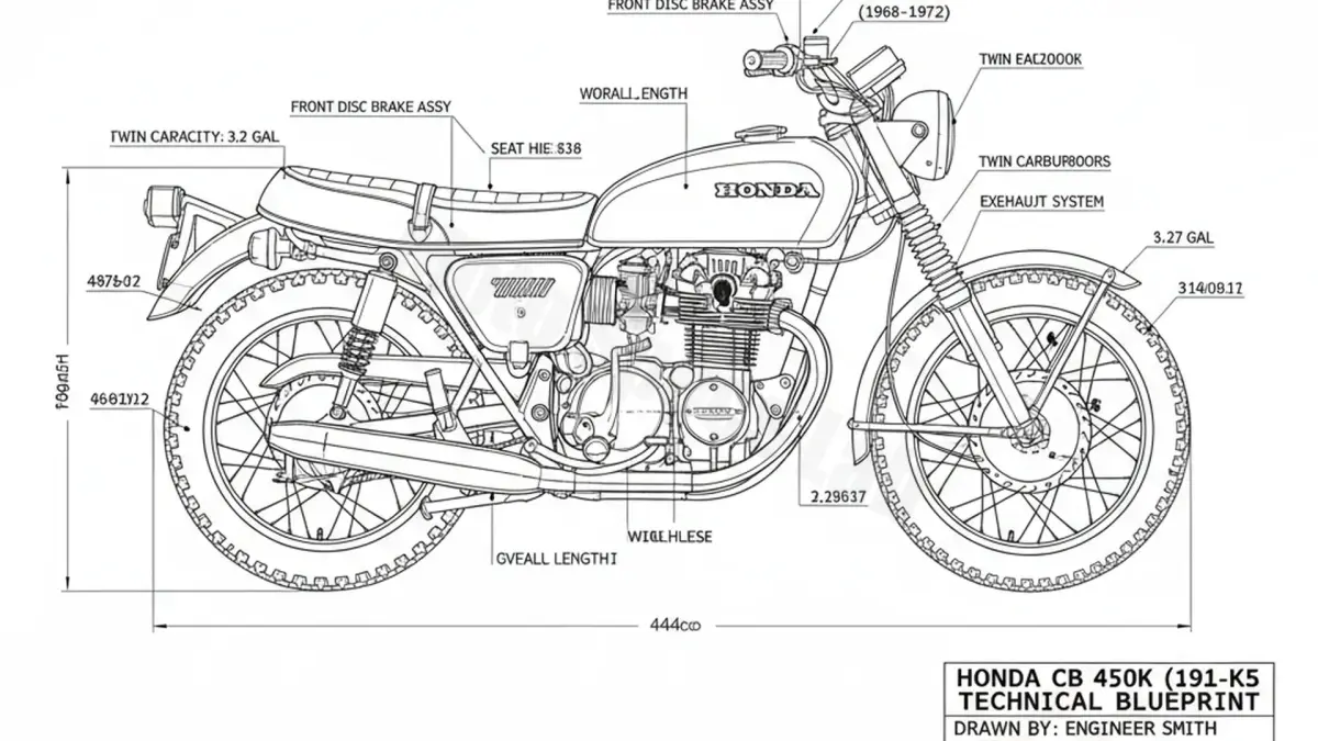 Honda CB 450 K1-K5 - CB450K Maintenance Schedule & Torque Settings