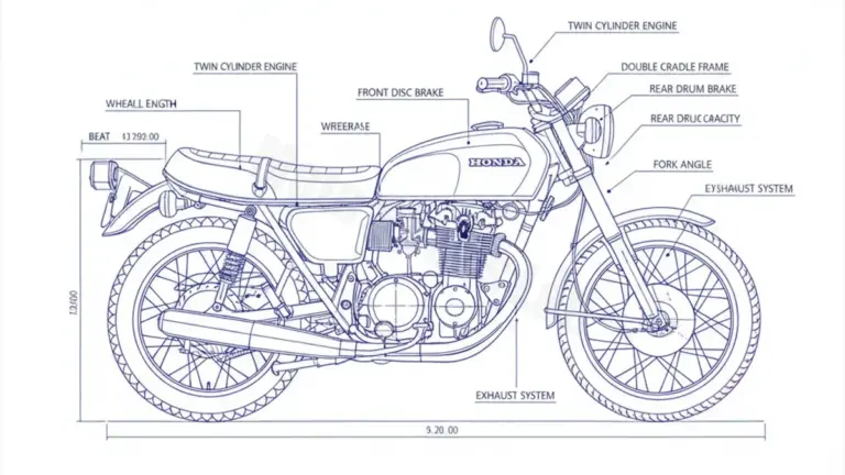 Honda CB 500 TWIN – CB500T (1975 – 1976) Factory Oil & Tire Pressure Data