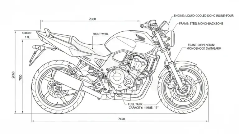 Honda CB 600 F/S HORNET – PC34/2000 Workshop Data: Fluids, Plugs & Tires