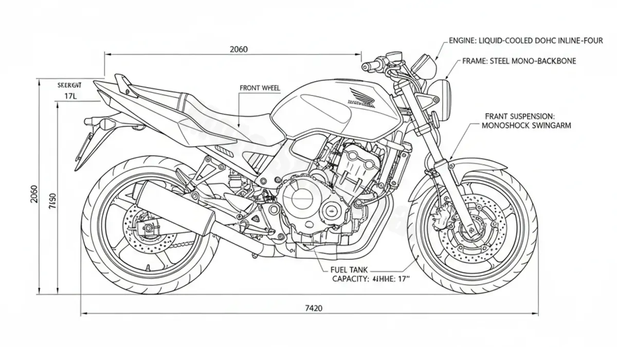 Honda CB 600 F/S HORNET - PC34/2000 Workshop Data: Fluids, Plugs & Tires