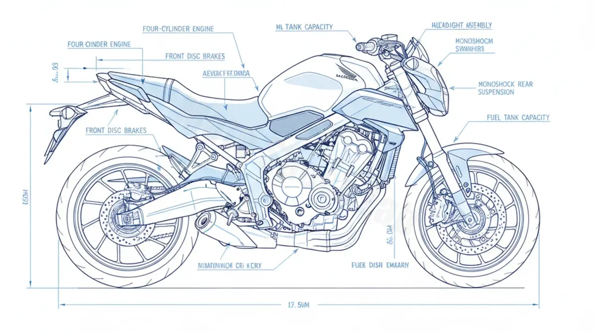 Honda CB 650 F - RC75 Specs: Oil Capacity & Tire Pressure specs