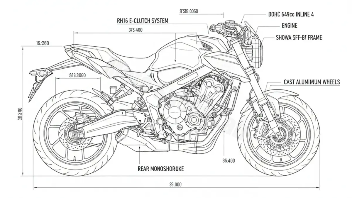 Honda CB 650 R / E-Clutch - RH16 Service Data: Oil, Battery & Specs specs