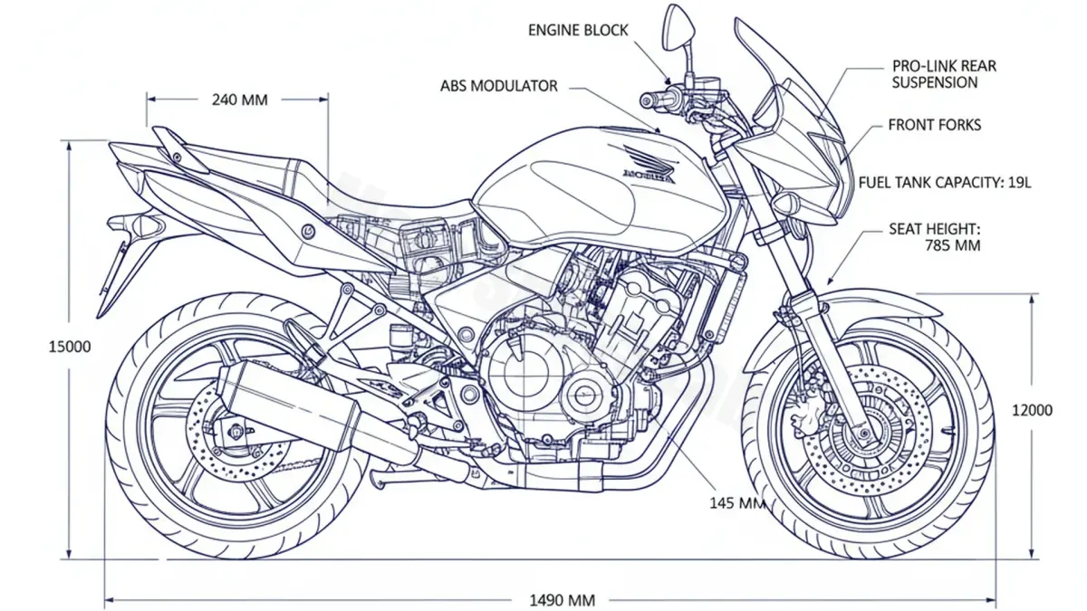 Honda CBF 600 / ABS - PC43 Specs: Oil Capacity & Tire Pressure specs