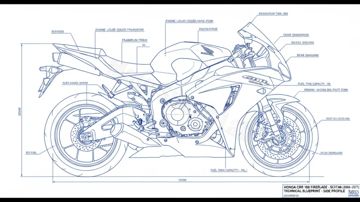 Honda CBR 1000 RR FIREBLADE - SC57/06 (2006–2007) Data: Oil Capacity & Rim Specs