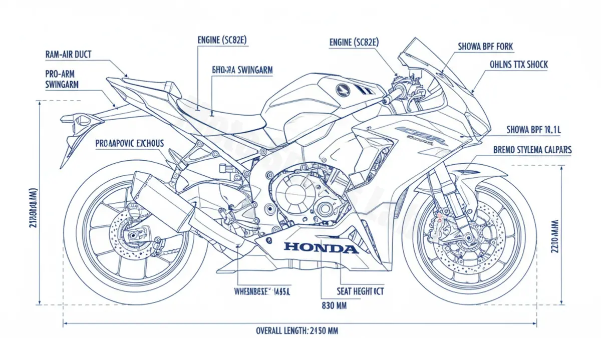 Honda CBR 1000 RR-R FIREBLADE (EURO 5) - SC82 Specs: Oil Capacity & Tire Pressure specs