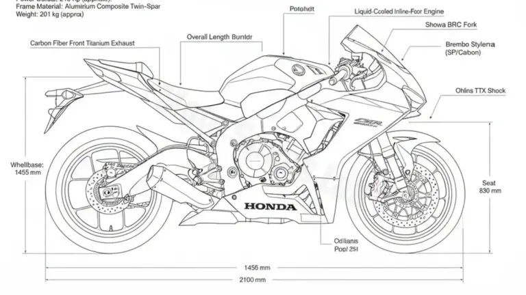 Honda CBR 1000 RR-R Fireblade/SP/Carbon – CBR1000RR/24 Workshop Data: Fluids, Plugs & Tires