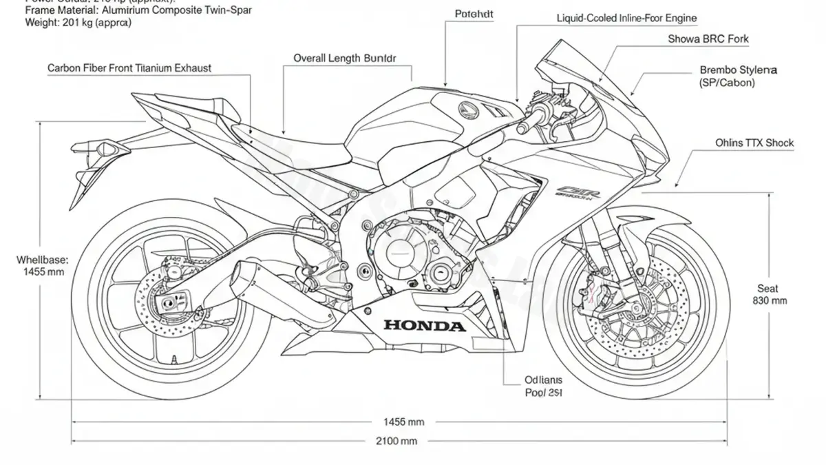 Honda CBR 1000 RR-R Fireblade/SP/Carbon - CBR1000RR/24 Workshop Data: Fluids, Plugs & Tires specs