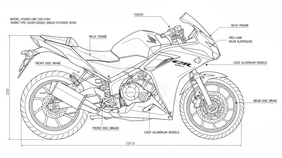 Honda CBR 250 R/RA - MC41 Maintenance Schedule & Torque Settings specs