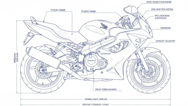 Honda CBR 600 F (EINSPRITZER) – PC35/01 (2001 – 2006) Factory Oil & Tire Pressure Data