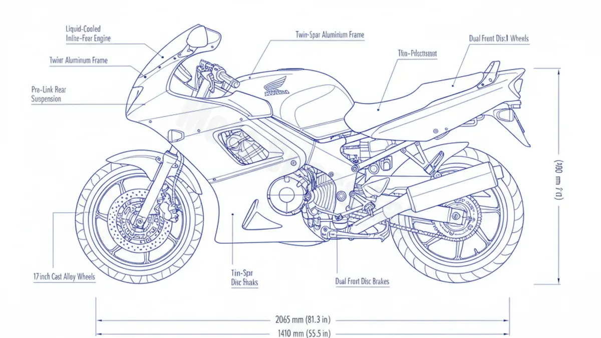 Honda CBR 600 F - PC19 Specs: Engine Oil, Gap & Tire PSI specs