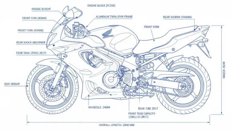 Oil & Tires: Honda CBR 600 F (VERGASER) – PC35 Technical Specifications