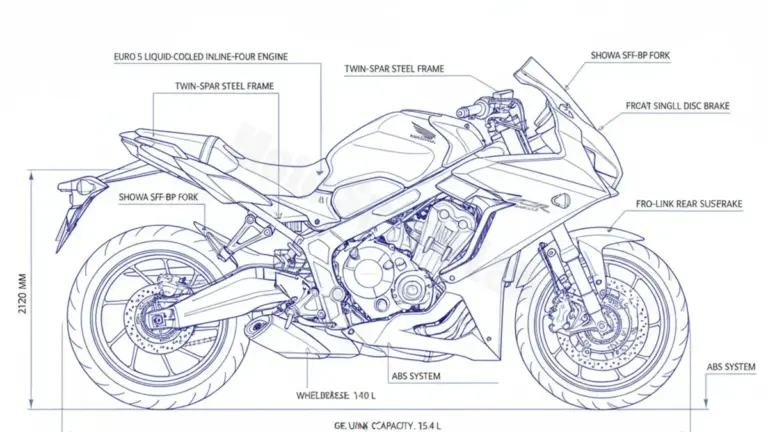 Honda CBR 650 R (EURO 5) – CBR650R (2021 – Present) Data: Oil Capacity & Rim Specs