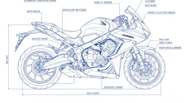 Honda CBR 650 R (EURO 5+) – CBR650REC/26 Specs: Oil Capacity & Tire Pressure