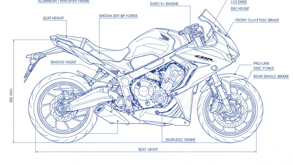 Honda CBR 650 R (EURO 5+) - CBR650REC/26 Specs: Oil Capacity & Tire Pressure specs