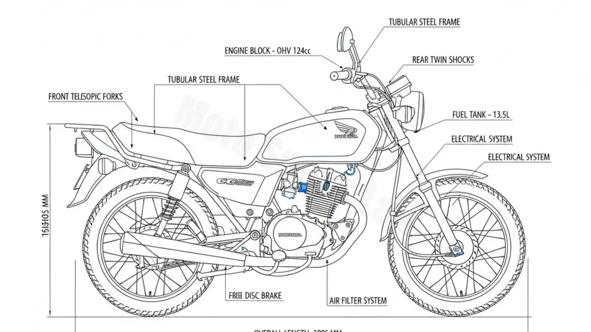 Honda CG 125 - JC27 Service Guide: Oil Level & Tire Specs specs