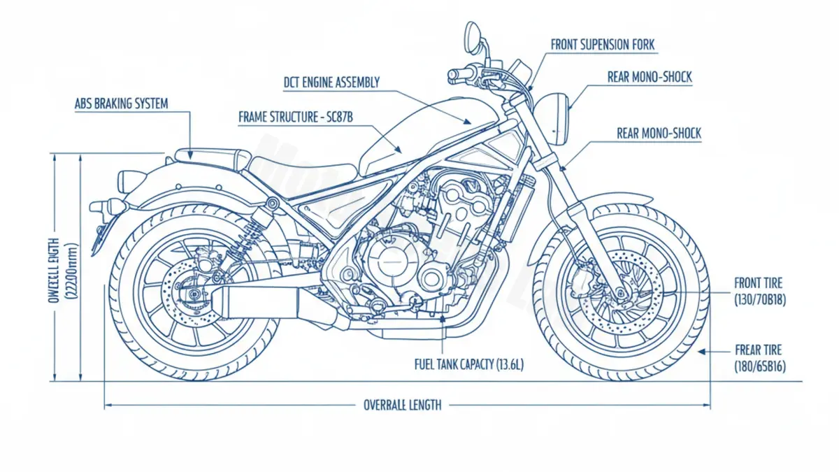 Honda CMX 1100 Rebel Special Edition DCT - SC87B(SE) Technical Review & Maintenance Guide specs