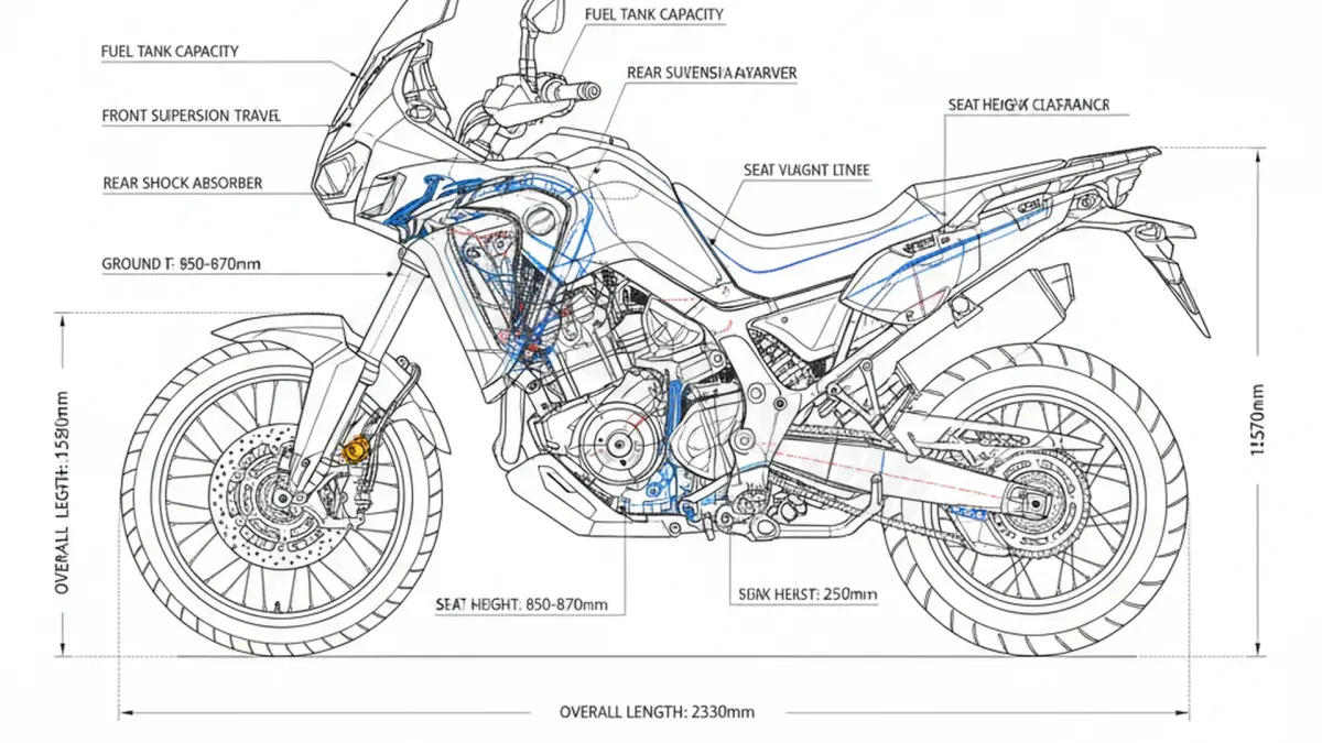 Honda CRF 1100 L A.T. ADVENTURE SPORTS DCT - SD09B Workshop Data: Fluids, Plugs & Tires specs