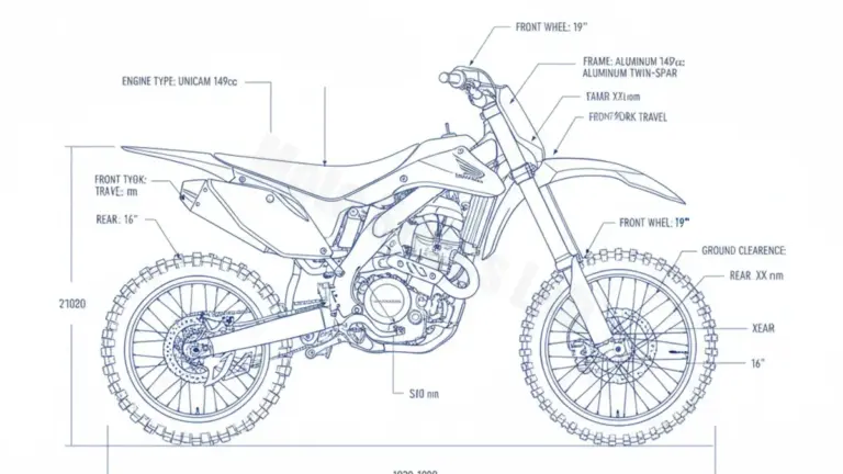 Honda CRF 150 RB 19/16 ZOLL – KE03A/D/13 (2007-Present) Data: Oil Capacity & Rim Specs