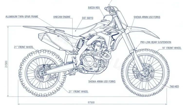 Honda CRF 250 RX – ME12A/N/RX Service Guide: Oil Level & Tire Specs