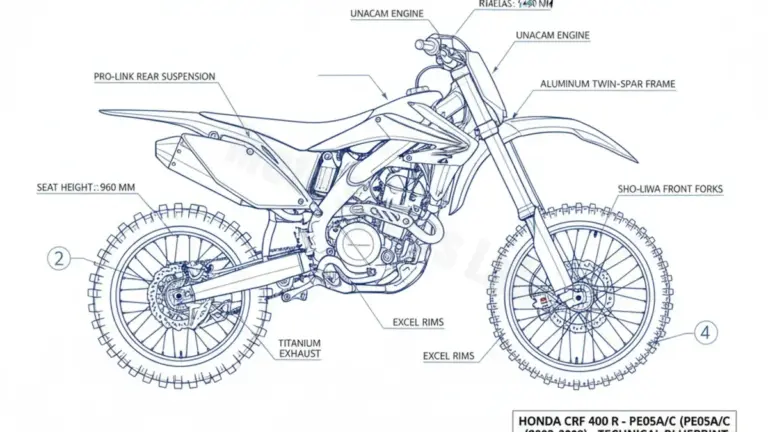 Honda CRF 450 R – PE05A/C Specs: Oil Capacity & Tire Pressure