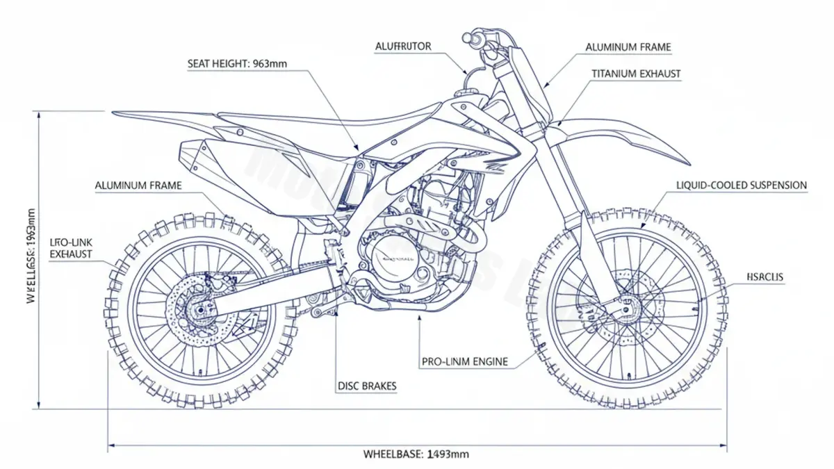 Honda CRF 450 R - PE05A/D (2005-2008 (PE05A/B/C/D)) Data: Oil Capacity & Rim Specs specs