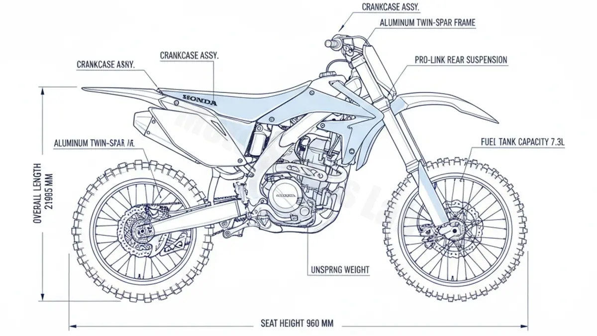 Review: Honda CRF 450 R - PE07A/J (2005-2008) Specs & Features
