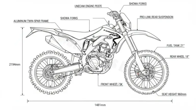 Honda CRF 450 RX – PE07A/J/RX (2017 – Present (PE07 series)) Factory Oil & Tire Pressure Data