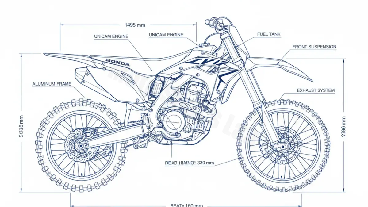 Honda CRF 450 RX - PE07A/O/RX Specs: Engine Oil, Gap & Tire PSI