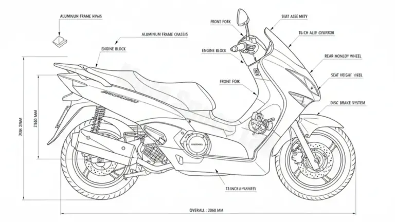 Honda FES 150 PANTHEON/S-WING – KF06 Service Guide: Oil Level & Tire Specs