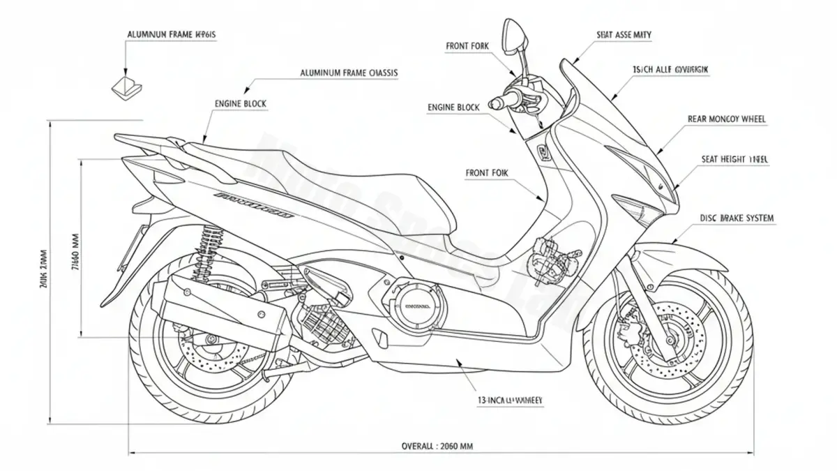 Honda FES 150 PANTHEON/S-WING - KF06 Service Guide: Oil Level & Tire Specs specs