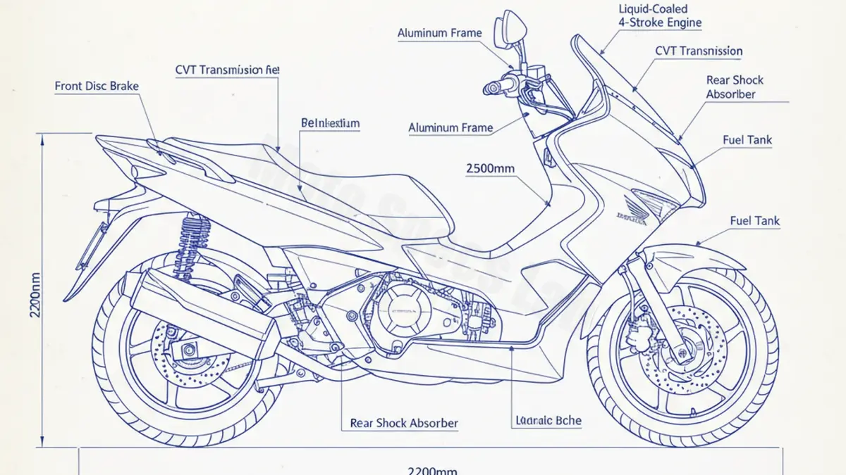 Honda FORZA 250 (NSS 250) - MF08 Technical Review & Maintenance Guide specs