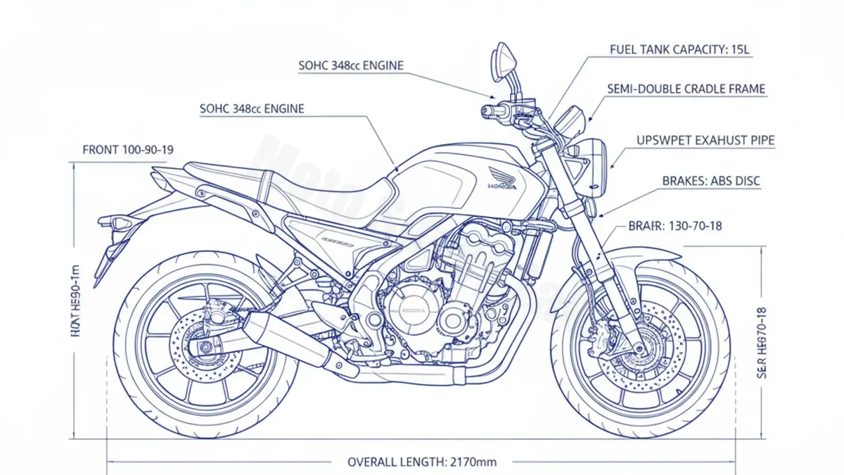 Honda GB 350 S - NC59A Service Data: Oil, Battery & Specs specs