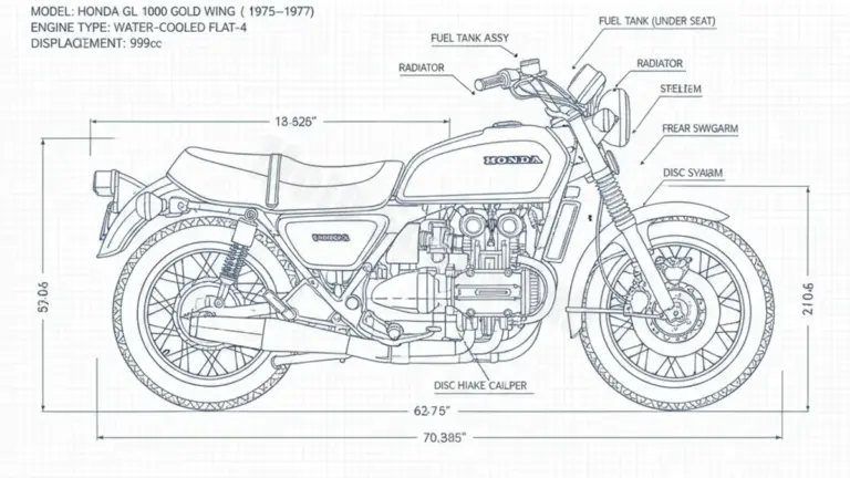 Honda GL 1000 K0-K2 GOLD WING – GL1 Maintenance Schedule & Torque Settings