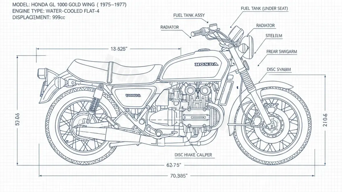 Honda GL 1000 K0-K2 GOLD WING - GL1 Maintenance Schedule & Torque Settings