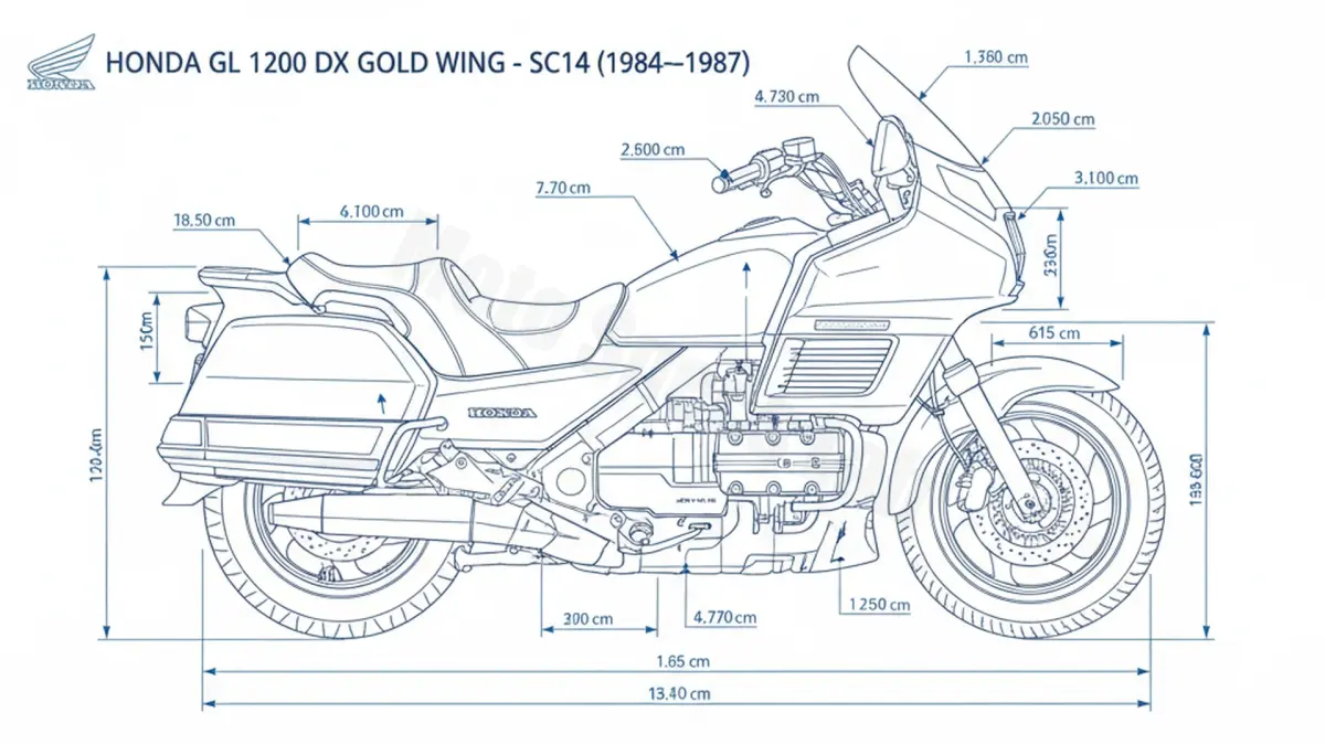 Honda GL 1200 DX GOLD WING - SC14 Tire Pressure, Oil Type & Fluid Specs specs