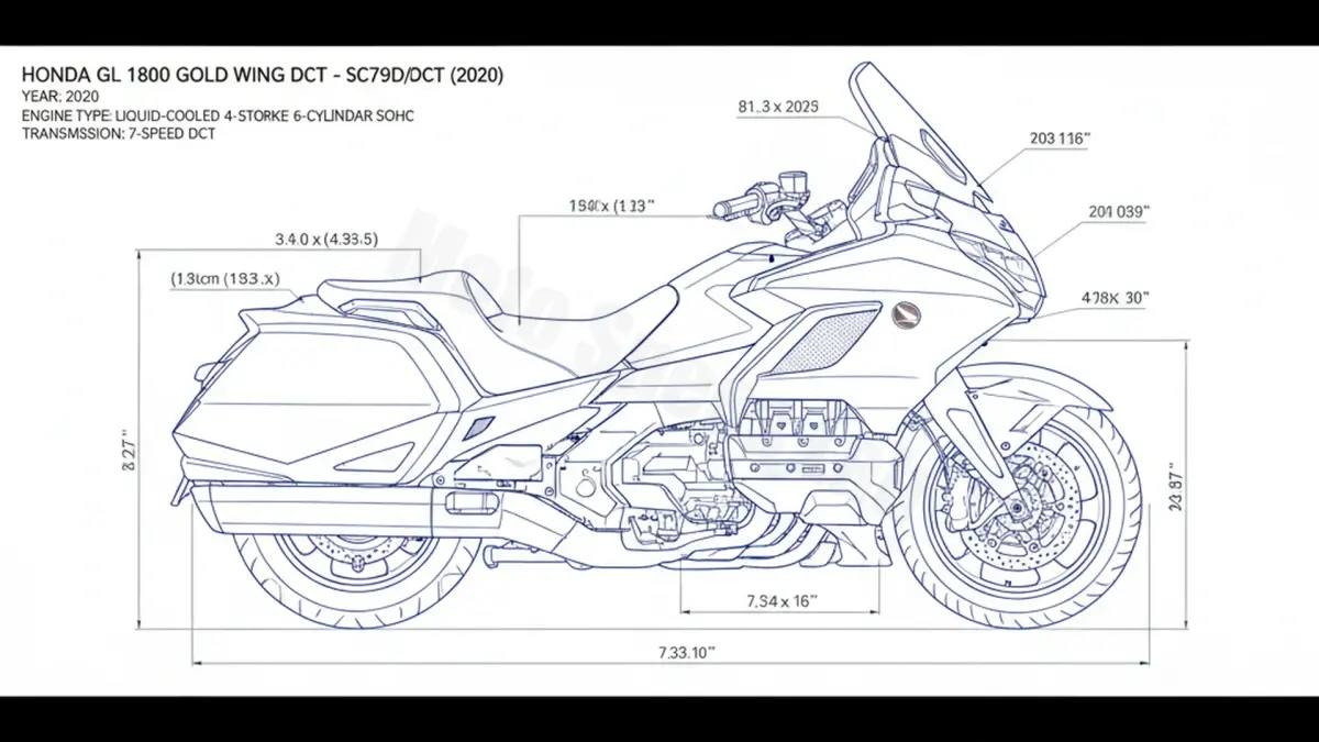 Honda GL 1800 GOLD WING DCT - SC79D/20 Workshop Data: Fluids, Plugs & Tires specs