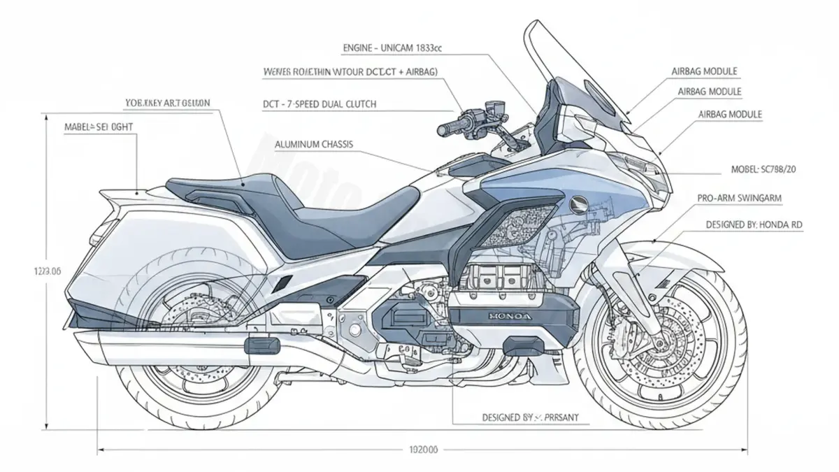 Honda GL 1800 GOLD WING TOUR DCT + AIRBAG - SC79B/20 Service Data: Oil, Battery & Specs specs