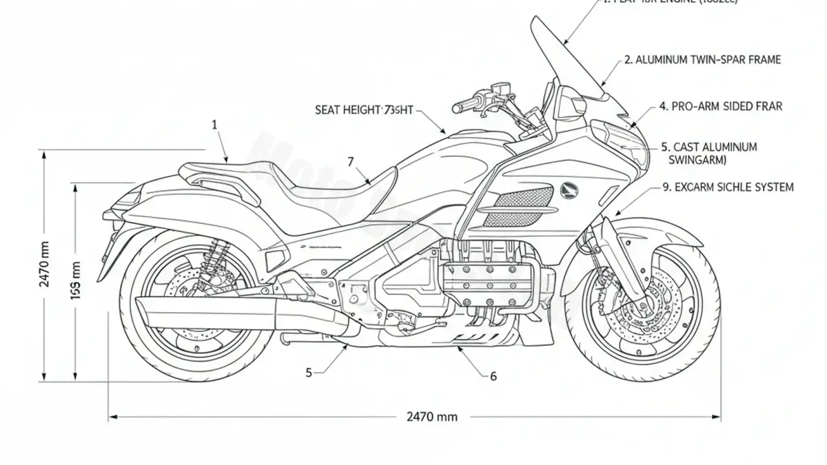 Honda GOLD WING F6C (HALBSCHALE) - SC68/F6C/14 (2014 – 2016) Data: Oil Capacity & Rim Specs specs