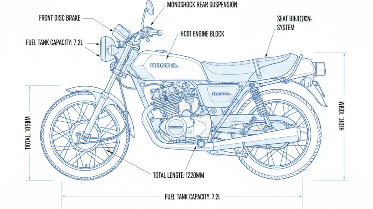 Oil & Tires: Honda MB 80 S - HC01 Technical Specifications specs