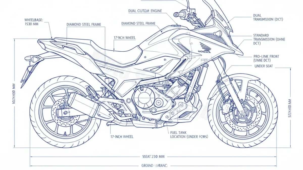 Honda NC 750 X/XD (OHNE/MIT DCT) - RC72 Tire Pressure, Oil Type & Fluid Specs