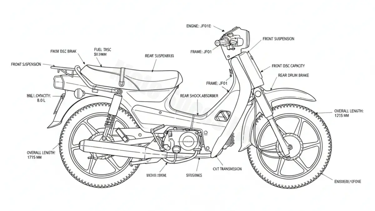 Honda NH 125 D LEAD - JF01 Workshop Data: Fluids, Plugs & Tires