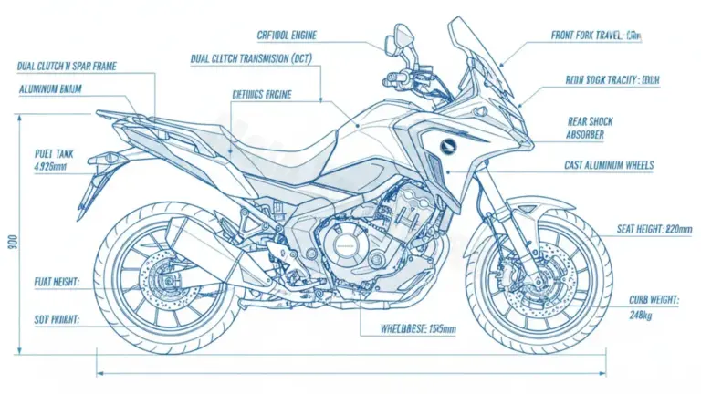 Honda NT 1100 DCT (EURO 5) – SC84B Service Guide: Oil Level & Tire Specs