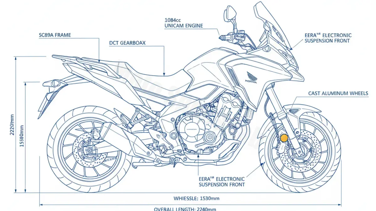 Honda NT 1100 Electronic Suspension DCT - SC89A Workshop Data: Fluids, Plugs & Tires