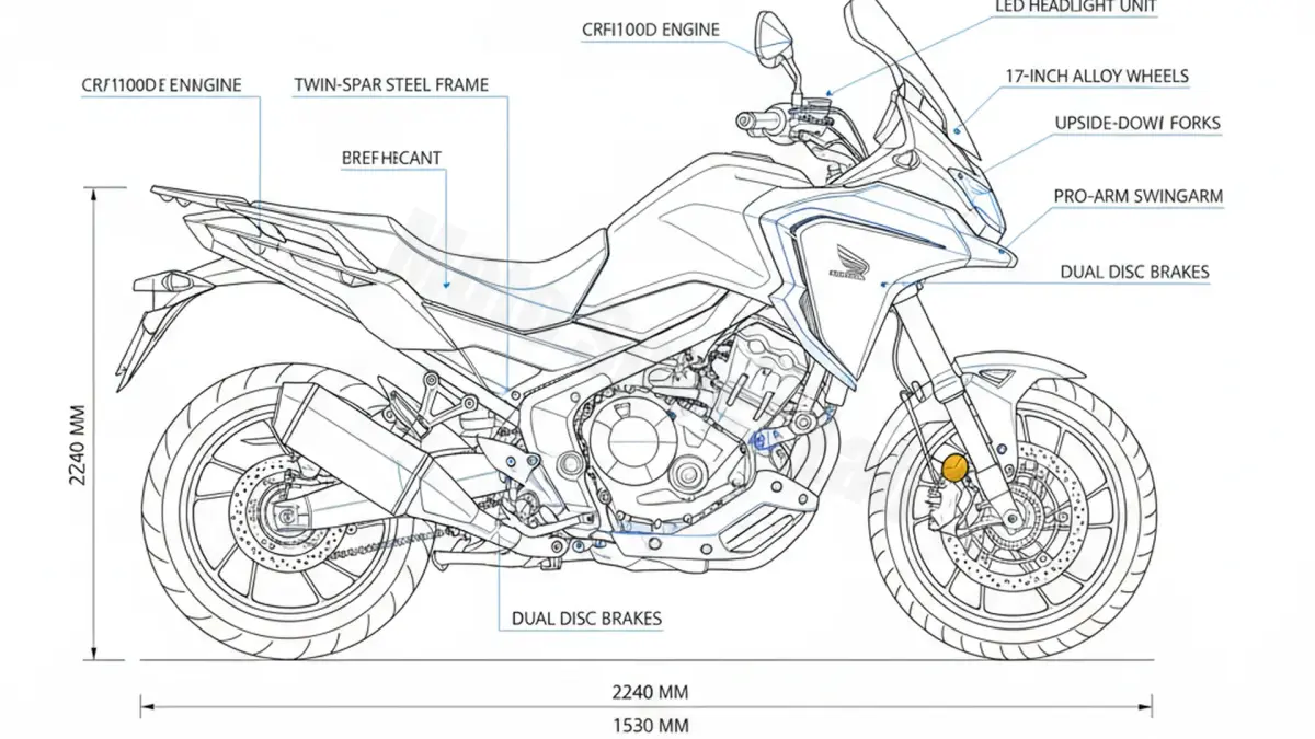 Honda NT 1100 - SC88A Workshop Data: Fluids, Plugs & Tires specs