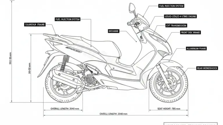 Honda PS 150I – PS150I (2006 – 2012) Data: Oil Capacity & Rim Specs