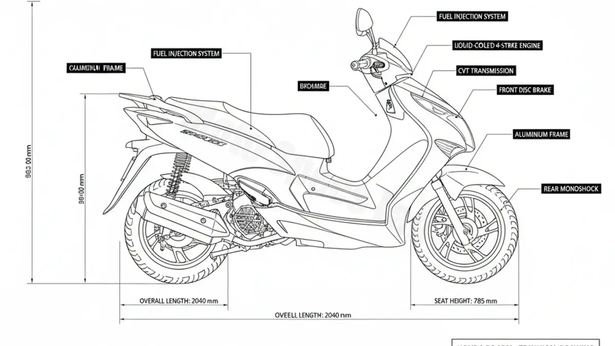 Honda PS 150I - PS150I (2006 – 2012) Data: Oil Capacity & Rim Specs specs