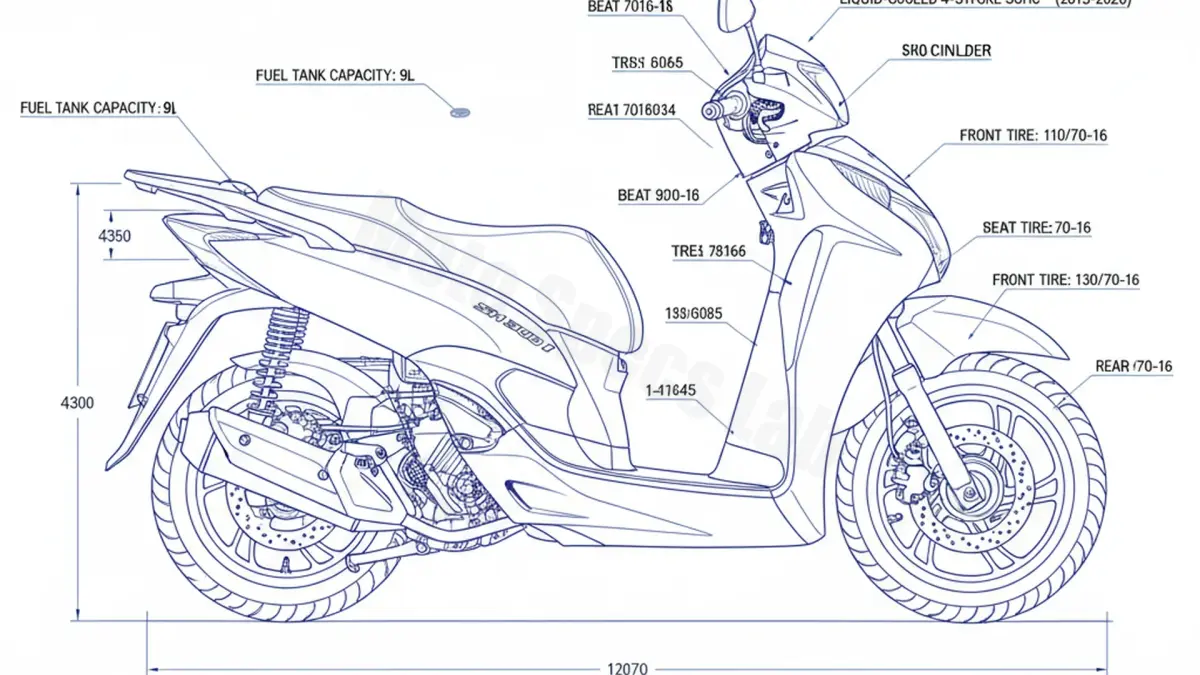 Honda SH 300 I - NF05 Service Data: Oil, Battery & Specs