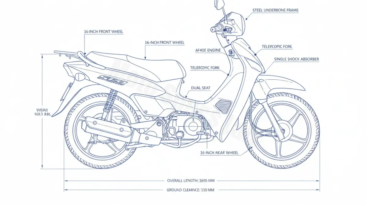 Honda SH 50 FIFTY - AF40 (1996 - 2001) Factory Oil & Tire Pressure Data