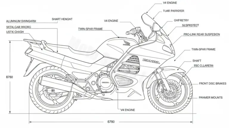 Honda ST 1100 PAN EUROPEAN – SC26 (1990 – 2002) Data: Oil Capacity & Rim Specs